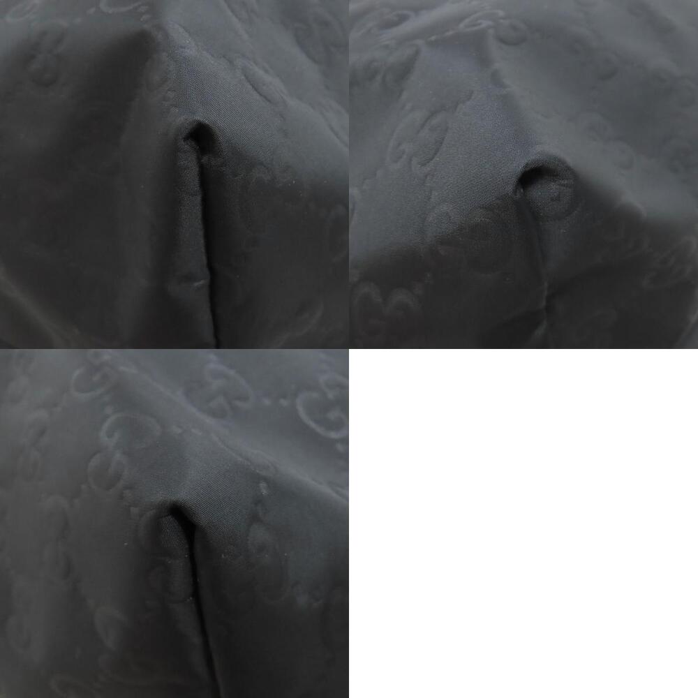 Gucci GG Tote Zip Leather Black 2Way Bag Top - Picture 10 of 11